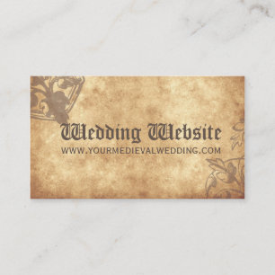 Mittelalterliche Hochzeits-Website-Karte Begleitkarte