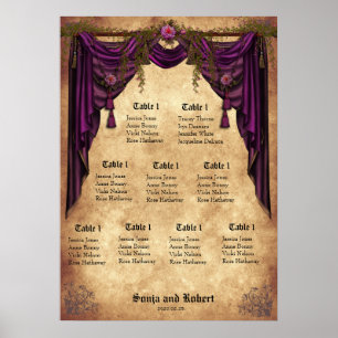 Mittelalterliche Hochzeitstabelle Poster