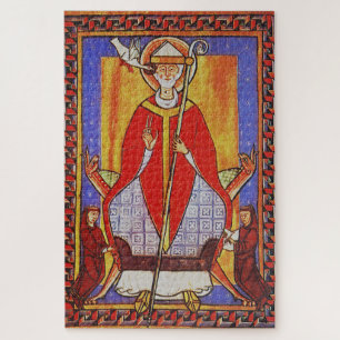 Mittelalterliche Ikone des heiligen Gregor des Gro