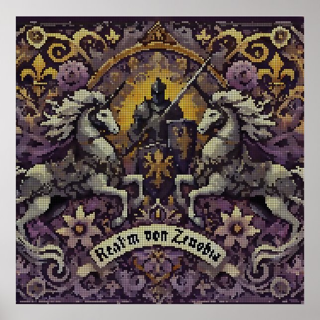 Mittelalterliche inspirierte Wandkunst Poster (Vorne)