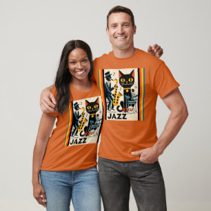 Mittelalterliche Jazz-Zeitalter HepCat Black Cat T-Shirt