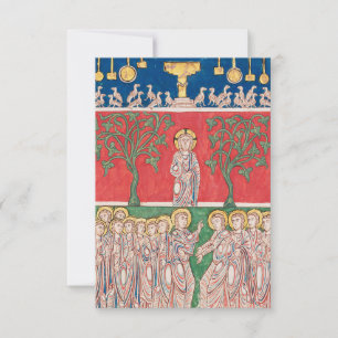 Mittelalterliche Jesus-Christus-Heiligenkarte   Pa Dankeskarte