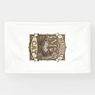 Mittelalterliche Katze Katze mittelalterliches Man Banner