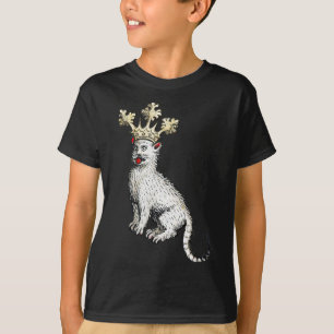 Mittelalterliche Katze König Antikes Mittelalter D T-Shirt