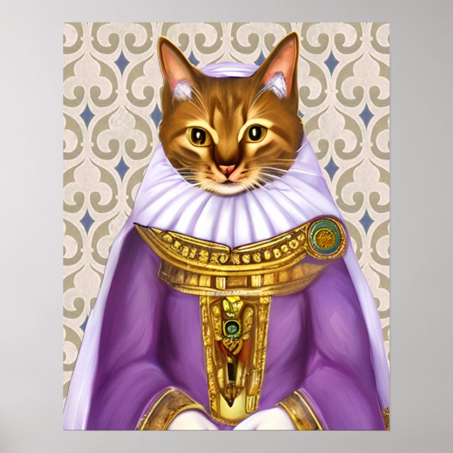 Mittelalterliche Katze Maiden Poster (Vorne)