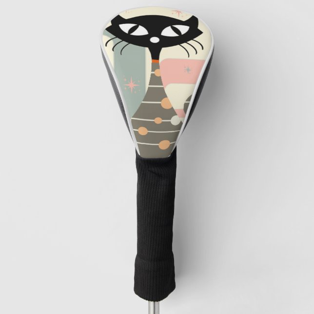 Mittelalterliche Katze Mitte des Jahrhunderts Mode Golf Headcover (Vorderseite)