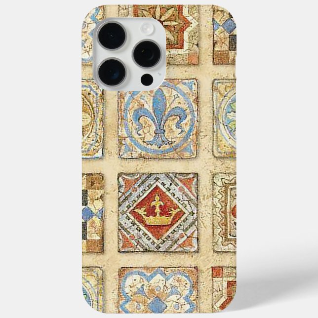 Mittelalterliche Keramik Kronen Lilie Case-Mate iPhone Hülle (Rückseite)