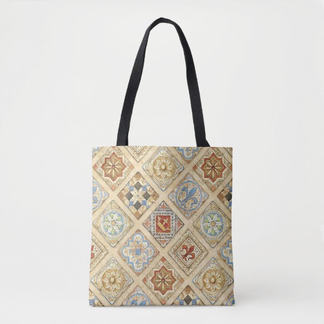 Mittelalterliche Keramik Kronen Lilie Tasche (Vorderseite)