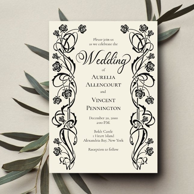 Mittelalterliche Königliche Rose Hochzeit Einladung (Von Creator hochgeladen)