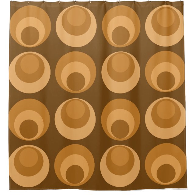 Mittelalterliche Kreise Burnt Orange Duschvorhang (Vorderseite)