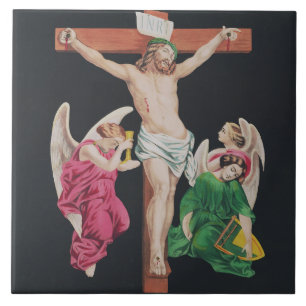 Mittelalterliche Kreuzigung Jesu Christi Fliese