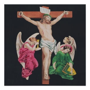 Mittelalterliche Kreuzigung Jesu Christi Poster