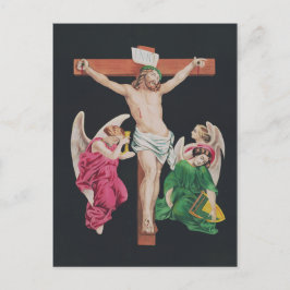 Mittelalterliche Kreuzigung Jesu Christi Postkarte