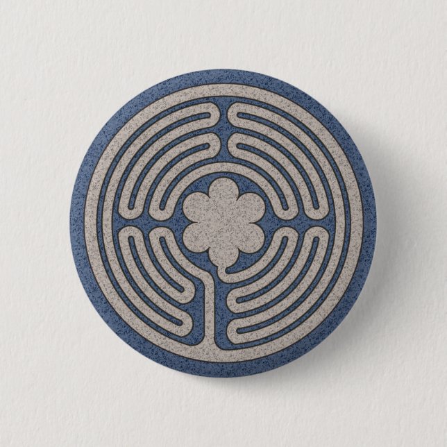 Mittelalterliche Labyrinth-Neoknöpfe Button (Vorderseite)