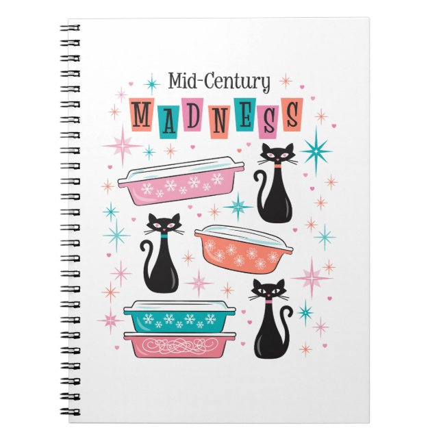 Mittelalterliche Madness Pyrex Katzen Atomic Noteb Notizblock (Vorderseite)