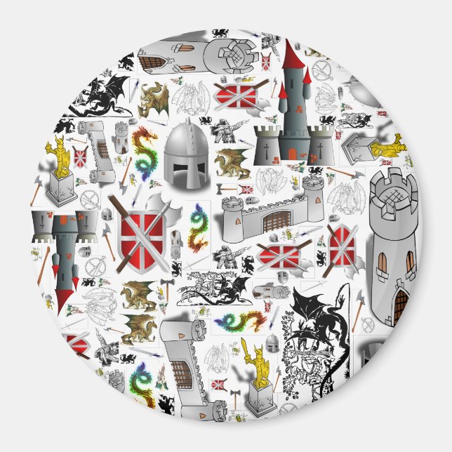 Mittelalterliche Mash-up Magnet (Vorne)