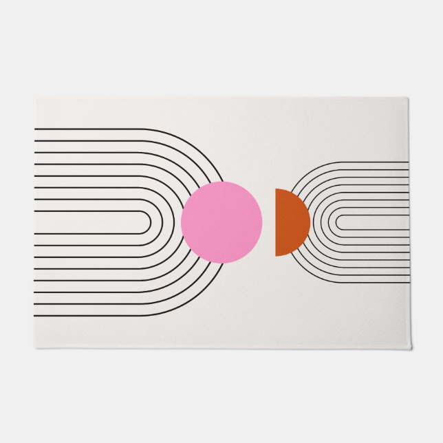 Mittelalterliche Moderne 02 Sonne und Regenbogencr Fußmatte (Vorderseite)