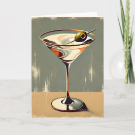 Mittelalterliche Moderne 1 Olive Martini Malerei Karte