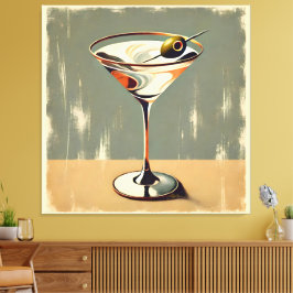 Mittelalterliche Moderne 1 Olive Martini Malerei Leinwanddruck
