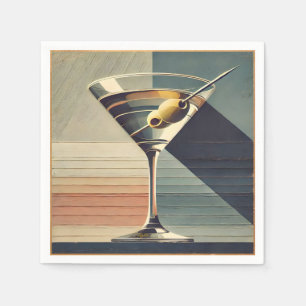 Mittelalterliche Moderne 2 Live Martini Cocktail S Serviette