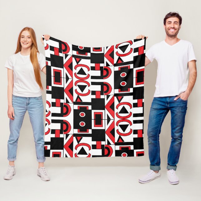 Mittelalterliche moderne Abstrakt Geometrie Fleecedecke (Beispiel)