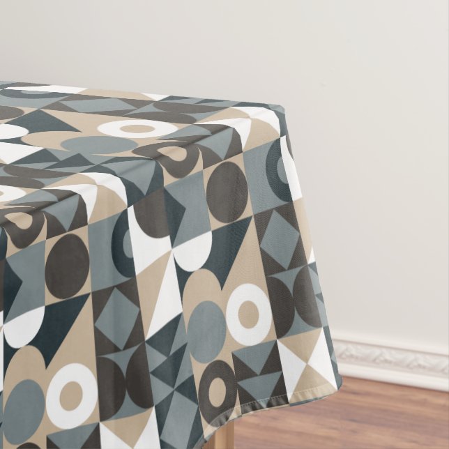 Mittelalterliche Moderne Abstrakt-grau-neutrale Tischdecke (Beispiel)