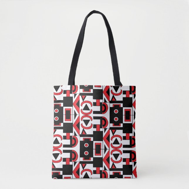 Mittelalterliche moderne Abstrakte Geometrie Tasche (Vorderseite)