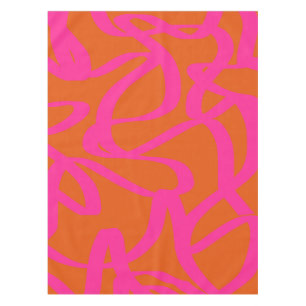Mittelalterliche moderne Abstrakte Linien Orange u Tischdecke