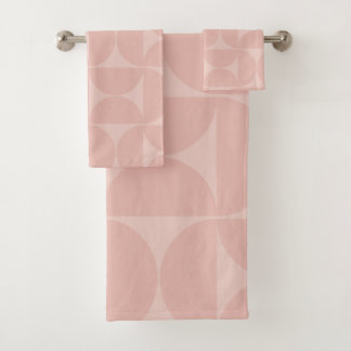 Mittelalterliche Moderne Abstrakte Muster Blush Pi Badhandtuch Set