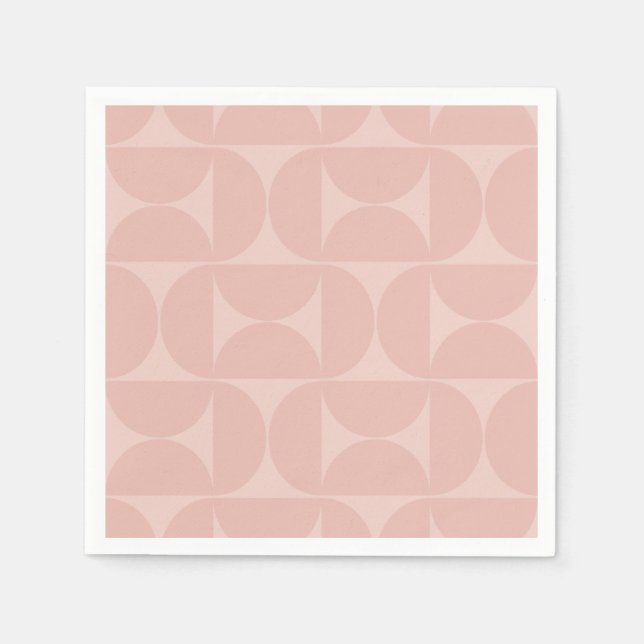 Mittelalterliche Moderne Abstrakte Muster Blush Pi Serviette (Vorderseite)