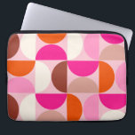 Mittelalterliche Moderne Abstrakte Muster Rosa Ora Laptopschutzhülle<br><div class="desc">Retro Mitte des Jahrhunderts moderne Muster - abstrakte geometrische Formen - minimalistische Muster in Rosa,  Orange,  Braun und Weiß.</div>