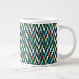 Mittelalterliche Moderne Aquamarin- und Korallenmu Jumbo-Tasse