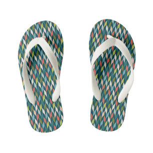 Mittelalterliche Moderne Aquamarin- und Korallenmu Kinderbadesandalen
