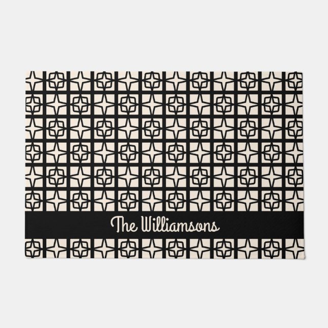 Mittelalterliche Moderne Atomic 1950er Retro Perso Fußmatte (Vorderseite)