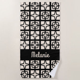 Mittelalterliche Moderne Atomic 1950er Retro Perso Strandtuch