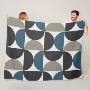 Mittelalterliche Moderne Blaugraue Gunmetall Fleecedecke