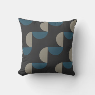 Mittelalterliche Moderne Blaugraue Gunmetall Kissen