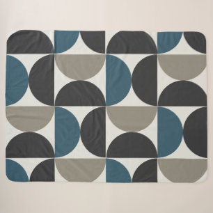 Mittelalterliche Moderne Blaugraue Gunmetall Sherpadecke
