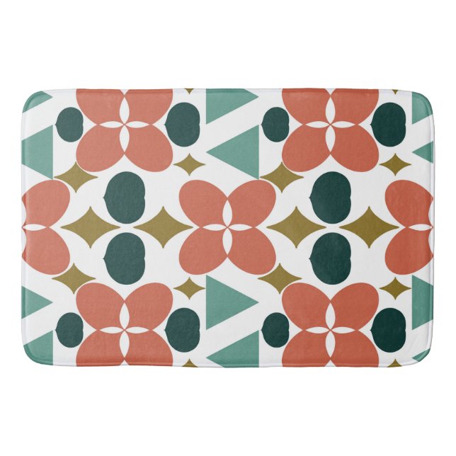 Mittelalterliche moderne Blume Diamond Badematte (Vorderseite)
