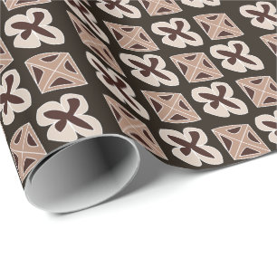Mittelalterliche moderne, blumengeometrische Struk Geschenkpapier