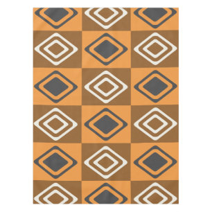 Mittelalterliche moderne Diamanten Orange Brown Tischdecke
