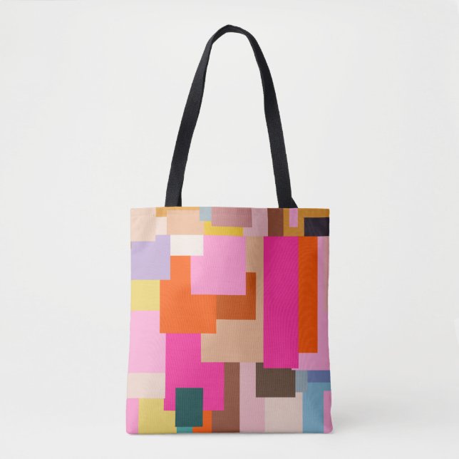 Mittelalterliche moderne, farbenfrohe geometrische tasche (Vorderseite)