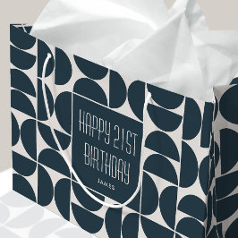 Mittelalterliche Moderne Geburtstagsfeier Retro 21 Große Geschenktüte