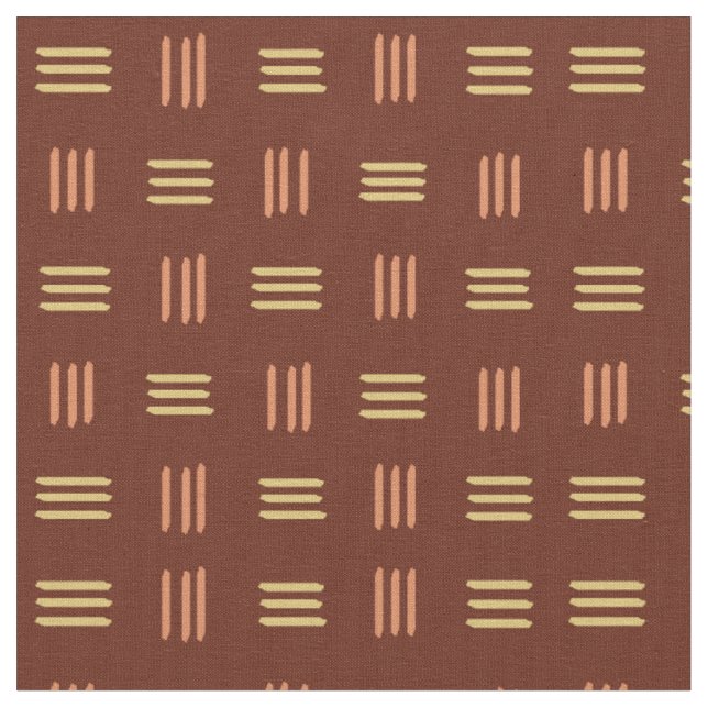Mittelalterliche Moderne Gemusterte Linien (Mahago Stoff (Nahaufnahme)