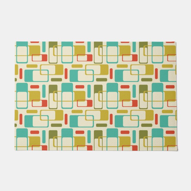 Mittelalterliche moderne Geometrie - helle Palette Fußmatte (Vorderseite)