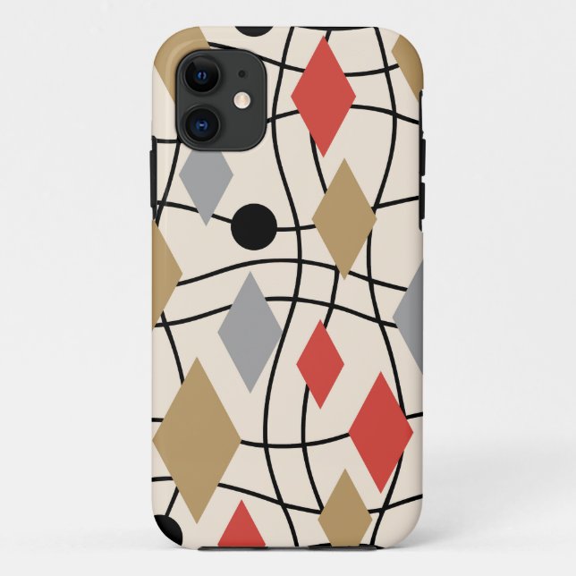 Mittelalterliche moderne geometrische Abstrakt Case-Mate iPhone Hülle (Rückseite)