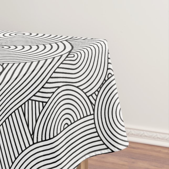 Mittelalterliche moderne geometrische Arche Schwar Tischdecke (Beispiel)