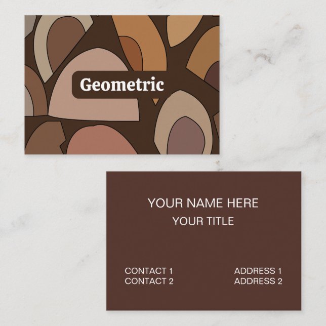 Mittelalterliche moderne geometrische Formen Visitenkarte (Vorne/Hinten)