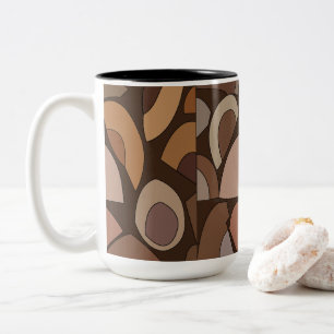Mittelalterliche moderne geometrische Formen Zweifarbige Tasse