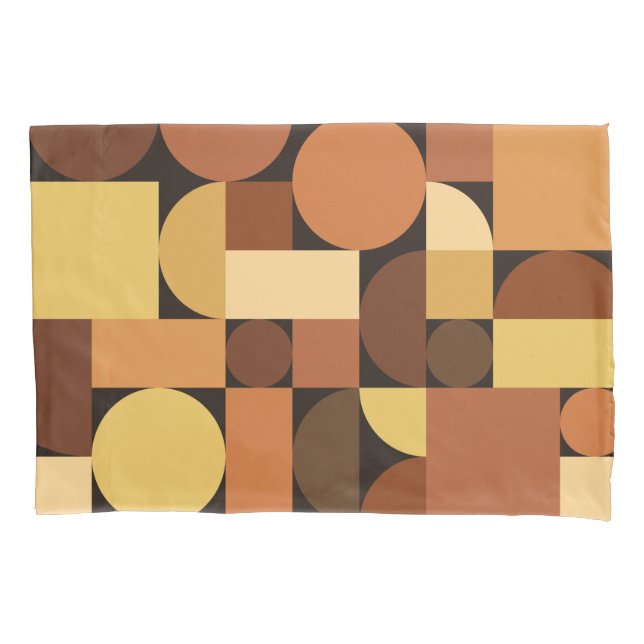 Mittelalterliche moderne geometrische Orange Kissenbezug (Vorderseite)
